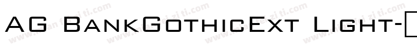 AG BankGothicExt Light字体转换